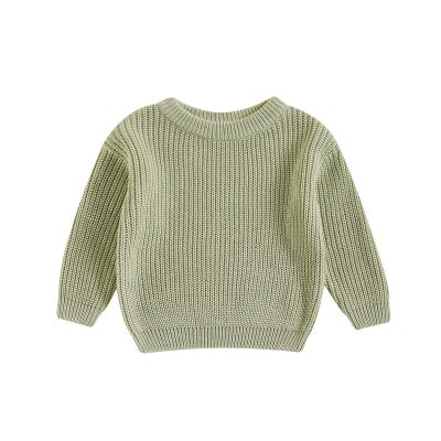 Karwuiio Toddler Baby Girl Boy Knit Sweater Round Neck Long Sleeve Pullover Sweatshirt Fall Winter Clothes (Green, 12-18 Months)