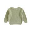 Karwuiio Toddler Baby Girl Boy Knit Sweater Round Neck Long Sleeve Pullover Sweatshirt Fall Winter Clothes (Green, 12-18 Months) view 1
