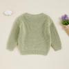 Karwuiio Toddler Baby Girl Boy Knit Sweater Round Neck Long Sleeve Pullover Sweatshirt Fall Winter Clothes (Green, 12-18 Months) view 4