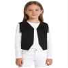 renvena Boys Cowboy Western Suede Vest Kids Halloween Themed Party Fringed Dressy Waistcoat Black 12 Years view 3