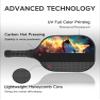 KUAVETO Carbon Fiber Pickleball Paddles Set, All The DIY Fun You can Have with Wolf-BP162 Pattern Custom Made Honeycomb Polymer Core- Includes 2 Paddles, 4 Balls, and a Carry Bag view 4