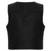 renvena Boys Cowboy Western Suede Vest Kids Halloween Themed Party Fringed Dressy Waistcoat Black 16 Years view 2