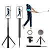 Golf Tripod & Monopod, Magnetic Golf Swing Phone Holder 54" Adjustable Aluminum, Golf Swing Training Aid Compatible with Magsafe iPhone Android Phones Camera GoPro view 1