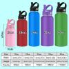 Amlion Custom Water Bottle,Personalized Water Bottles with Name Laser Engraved 12/18/24/32/40oz Insulated Cup for Son Daughter Women Men Office Birthday Sports Gifts - Red 8 Colors view 2