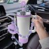 6PCS Use for Stanley Cup Tumbler Accessories 40oz 30oz,Compatible with Stanley Cup Tumbler Water Bottle Handle Sling Strap for Carrying (purple) view 3