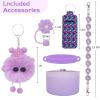 6PCS Use for Stanley Cup Tumbler Accessories 40oz 30oz,Compatible with Stanley Cup Tumbler Water Bottle Handle Sling Strap for Carrying (purple) view 4