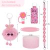 6PCS Use for Stanley Cup Tumbler Accessories 40oz 30oz,Compatible with Stanley Cup Tumbler Water Bottle Handle Sling Strap for Carrying (pink) view 2