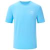 BASSDASH Mens UPF 50+ Short Sleeve Fishing Shirts Performance Cooling UV Sun Protection Hiking T-Shirts Sky Blue view 1