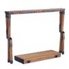 3FT Folding Camping Table, Small Lightweight Picnic Table with Roll Up Table Top, Aluminum Foldable Outdoor Table with Carry Bag, Rectangle Portable Table for Beach, Party, Patio, Outside (Brown) view 4