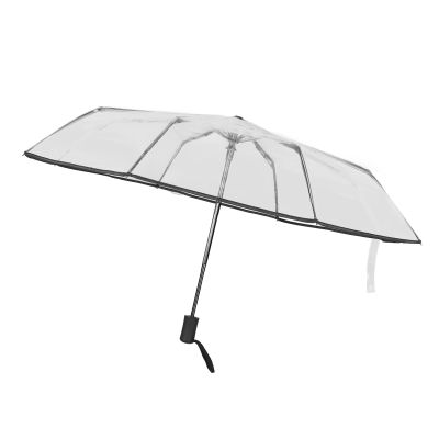 Compact Automatic Umbrella, Transparent Design, Strong Metal Ribs, High Density Waterproof Fabric, Portable and for Backpack Outing Outdoor, Camping, Business Travel