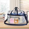 Bagenius Clear Tote Bag Stadium Approved, 12x6x12 Game Day Clear Satchel Bag with Shoulder Strap for Concert Work and Sports, Navy view 2