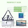 Bagenius Clear Tote Bag Stadium Approved, 12x6x12 Game Day Clear Satchel Bag with Shoulder Strap for Concert Work and Sports, Navy view 3
