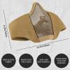 Airsoft Mesh Mask, Tactical Foldable Half Mesh Mask with Ear Protection, Adjustable Military Mesh Mask Lower Face Protective Mask for Airsoft Paintball Shooting Cosplay CS Game (Coyote Brown) view 2