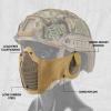 Airsoft Mesh Mask, Tactical Foldable Half Mesh Mask with Ear Protection, Adjustable Military Mesh Mask Lower Face Protective Mask for Airsoft Paintball Shooting Cosplay CS Game (Coyote Brown) view 3