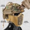 Airsoft Mesh Mask, Tactical Foldable Half Mesh Mask with Ear Protection, Adjustable Military Mesh Mask Lower Face Protective Mask for Airsoft Paintball Shooting Cosplay CS Game (Coyote Brown) view 4