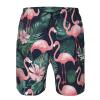 HGFVY Pink Flamingo Print Men's Swim Trunks | Quick Dry Drawstring Beach Shorts view 4