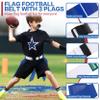 Hilhook Flag Football Belts, 10 Player Flag Football Sets with 30 Flags for Kids Youth and Adults Team Sports Training, Blue and Red view 3