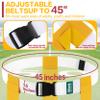 Hilhook 14-Player White Flag Football Belts Set with 42 Flags, Red & Yellow view 3