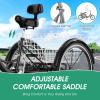 LILYPELLE Adult Tricycles 7 Speed, 3 Wheel Bikes Adult Trikes 20/24/26 inch, Three-Wheeled Bicycles Cruise Trike with Shopping Basket for Seniors, Women, Men view 2