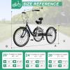 LILYPELLE Adult Tricycles 7 Speed, 3 Wheel Bikes Adult Trikes 20/24/26 inch, Three-Wheeled Bicycles Cruise Trike with Shopping Basket for Seniors, Women, Men view 3