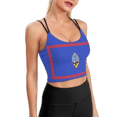 Adugen Origei Womens Guam Flag Sleeveless Workout Tops for Athletic Tank Top for Running Yoga XL