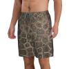 HGFVY Petoskey Stone Print Men's Swim Trunks | Quick Dry Drawstring Beach Shorts White, Small view 2