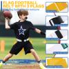 Hilhook Flag Football Belts, 10 Player Flag Football Sets with 30 Flags for Kids Youth and Adults Team Sports Training, Blue and Yellow view 3