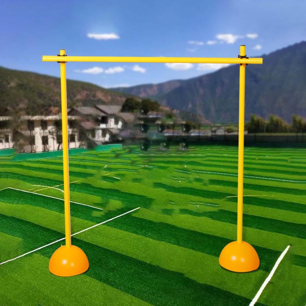 CMYUN Soccer Agility Poles with Base, Trainning Speed Agility Hurdles Adjustable, Soccer Training Equipment for Kids Adult, Dog Jumping Obstacle(180cm(70 7/8"))