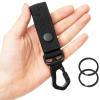 VEPKOIT Duty Belt Key Holder, Heavy Duty Molle Key Holder with Key Rings, Tactical Duty Belt Accessories Belt Clip Keychain (Black, 3 inch) view 1