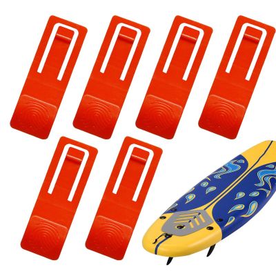 NineFit Basics 6 Surfboard Fin Fastener, Board Fin Clip, Replacement Surfboard Fin Base Pin, Surfing Gear Fin Bracket, Surfing Watershed Clip Detachable Paddle Board Clip, Refer to description, Orange