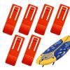 NineFit Basics 6 Surfboard Fin Fastener, Board Fin Clip, Replacement Surfboard Fin Base Pin, Surfing Gear Fin Bracket, Surfing Watershed Clip Detachable Paddle Board Clip, Refer to description, Orange view 1