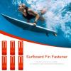 NineFit Basics 6 Surfboard Fin Fastener, Board Fin Clip, Replacement Surfboard Fin Base Pin, Surfing Gear Fin Bracket, Surfing Watershed Clip Detachable Paddle Board Clip, Refer to description, Orange view 2
