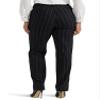 Lee Women's Plus Size Wrinkle Free Relaxed Fit Straight Leg Pant Black Pinstripe 16 Plus view 3