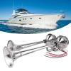 125db Dual Trumpet 12V Electric Horn with Stainless Steel Marine Ade Truction and 380Hz Sound for Boats and Marine Use view 2