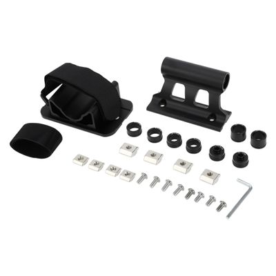 X AUTOHAUX 1 Set Universal Quick Release Bike Fork Mount Rack Set with Roof Carrier Mount Screws Strap Aluminum Alloy Anti-Corrosion