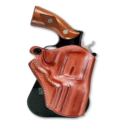 Masc Premium Leather Paddle Holster for Rugerr Security Six 357 Magnum 6-Shot 2.75" Barrel, Right-Hand Draw, Brown #1649#