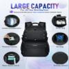 LOINTET Bowling Ball Bag, Single Bowling Backpack with Shoe Totes Bag Up to Size 16, Padded Ball Holder, Accessories Gifts for Lovers/Player, Black view 4