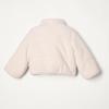 Amazon Essentials Girls' Cropped Full-Zip Puffer Jacket, Sherpa Fleece, Light Beige, X-Small view 3