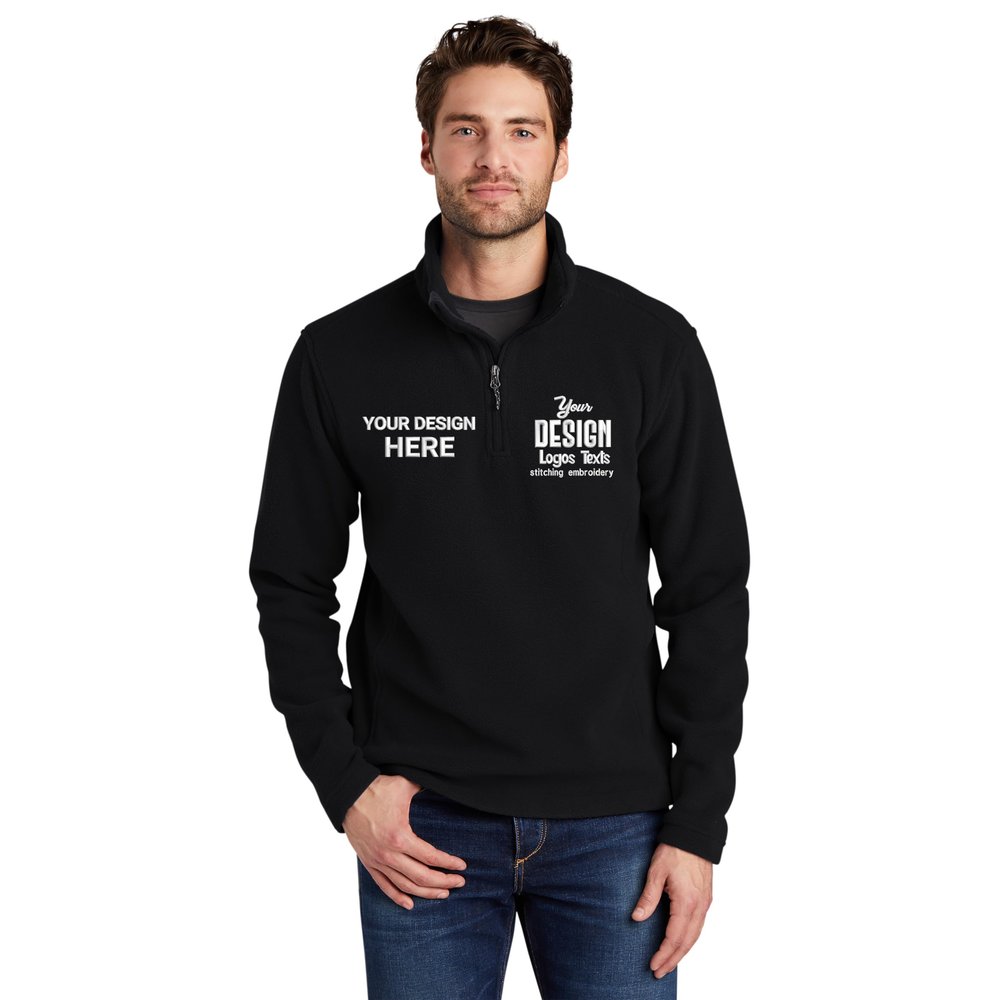 Custom Fleece Zip Pullover for Men and Women, Text Fleece Pullover, Sweaters for Men Multicolor