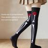 LanttAotte Day of The Dead Thigh High Stocking Halloween Over Knee Rose Skeleton Socks Full Finger Gloves Set (Medium) view 3