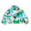 Amazon Essentials Girls' Cropped Full-Zip Puffer Jacket (Quilted Matte or Sherpa Fleece), Geo Camo, Small view 1