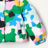 Amazon Essentials Girls' Cropped Full-Zip Puffer Jacket (Quilted Matte or Sherpa Fleece), Geo Camo, Small view 4