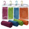 4 Pack Cooling Towels (40"x12") for Neck and Face Microfiber Cooling Towels for Hot Weather Soft Breathable Chilly Towel for Sport Gym Yoga Running Camping Fitness (4, Blue/Purple/Green/Orange)