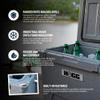 Hogg 110 qt Wheeled Cooler, Insulated Rolling Coolers with Wheels and Handles, Wheeled Ice Chest, Camping Ice Chest, Hard Roto Molded Shell, Heavy Duty Insulated, 110qt Mushroom view 4