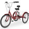 Slsy Adult Tricycles 7 Speed, Adult Trikes 20/24/26 inch 3 Wheel Bikes, Three-Wheeled Bicycles Cruise Trike with Shopping Basket for Seniors, Women, Men view 1