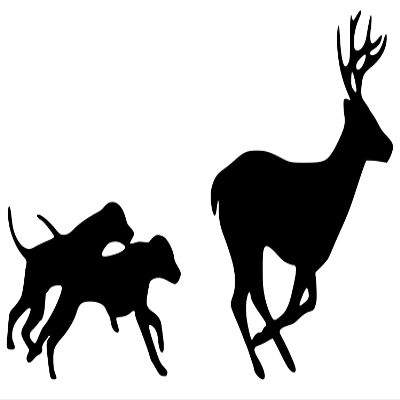 Dogs Running Deer Hunting Decal for Truck, Funny, Tumbler, Window, Laptop, Phone, Stickers, Home Decoration.