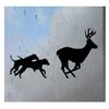 Dogs Running Deer Hunting Decal for Truck, Funny, Tumbler, Window, Laptop, Phone, Stickers, Home Decoration. view 3