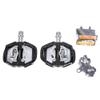 ZERAY MTB Pedals Aluminum SPD Flat Dualuse Self-Locking Mountain Bike Pedals with Clips ZP-109S Reflective Bicycle Accessories view 1