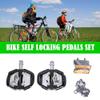 ZERAY MTB Pedals Aluminum SPD Flat Dualuse Self-Locking Mountain Bike Pedals with Clips ZP-109S Reflective Bicycle Accessories view 2