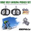 ZERAY MTB Pedals Aluminum SPD Flat Dualuse Self-Locking Mountain Bike Pedals with Clips ZP-109S Reflective Bicycle Accessories view 3